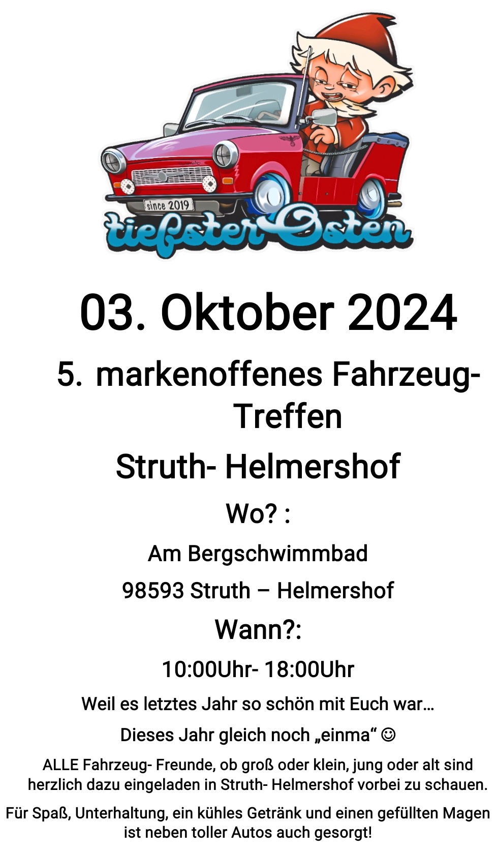 Fahrzeug- und Oldtimertreffen Termine 2024 für Ostdeutschland